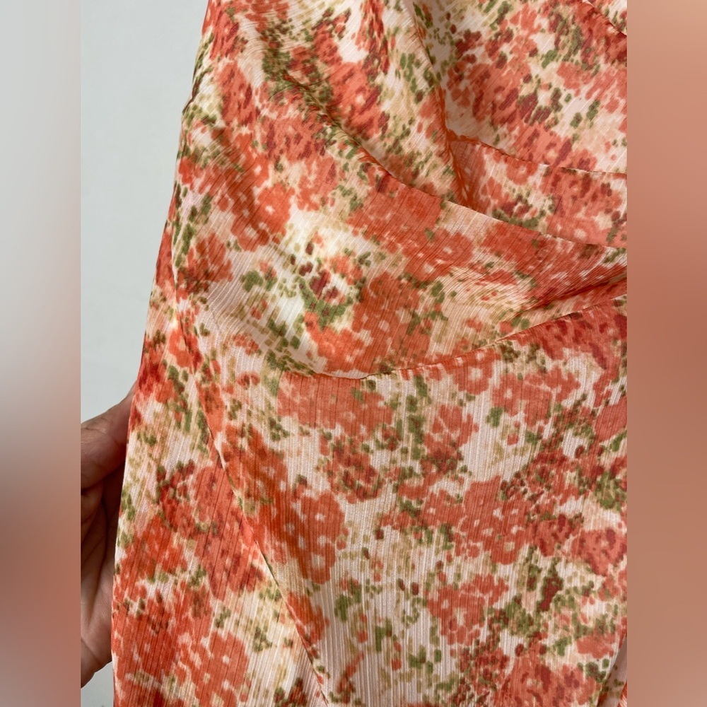 Lauren Ralph Lauren Floral Ruffle-Trim Georgette Gown - Picture 8 of 14